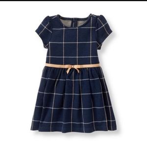 Janie and Jack navy and gold dress